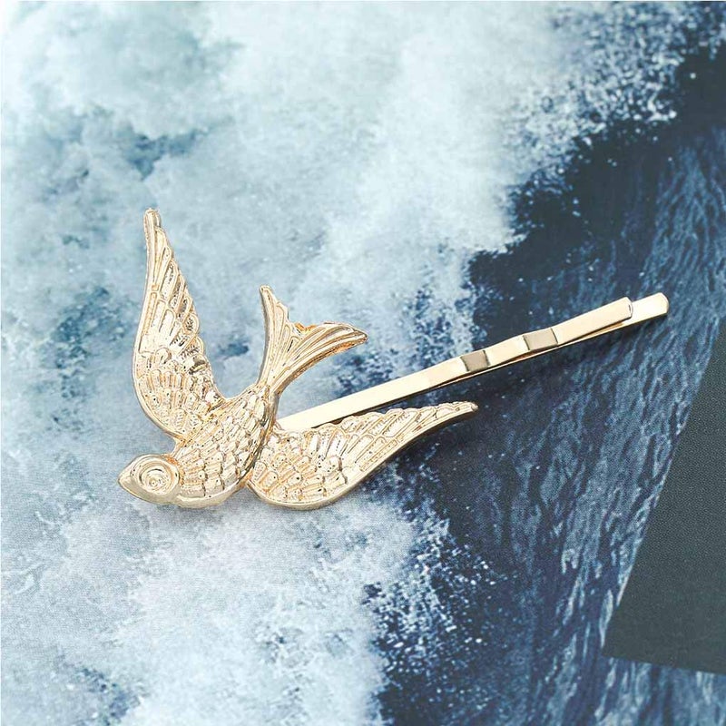 Olbye Sparrow Hair Pins Gold Bird Hair Clip Bridal Hair Accessories For Women 2 Pcs - Image 5
